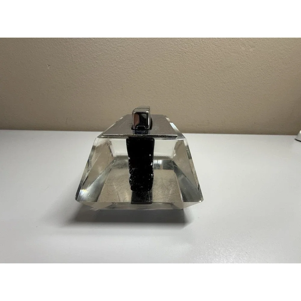 Vintage Evans Table Lighter in a Glass Casing